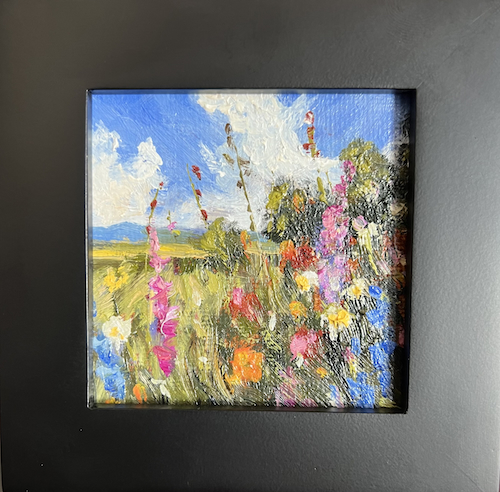 Spring Breeze 3x3 $100 at Hunter Wolff Gallery